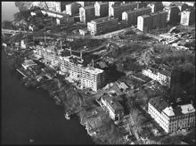 Flygbild över Mariebergsområdet