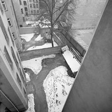Linnégatan 33-35. Gården uppifrån