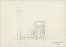 Lövsta sopförbränningsanläggning nummer 2 – fasad från 1937