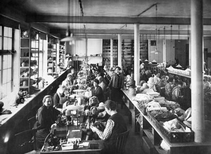 A.B. Levins Strå- och Filthattsfabrik vid Hantverkargatan 29 på Kungsholmen