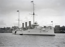 Pansarkryssaren Fylgia på Strömmen