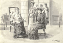 Besök på ålderdomshem 1910