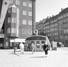 Tunnelbanenedgång stn S:t Eriksplan. Entré S:t Eriksgatan/Rörstrandsgatan