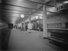Station Ringvägen. Perrong sedd  från norr