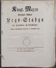 Lagar om arbetslivet från 1833