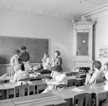 Carlssons skola. Syslöjdsundervisning