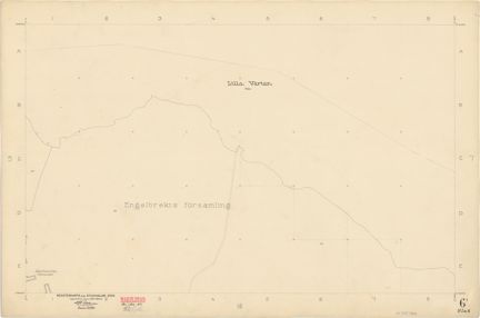 Ritat i tusch på papper som gulnat med tiden