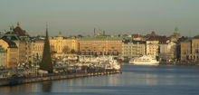 Skeppsbron och Södra Blasieholmshamnen sedda från Katarinavägen