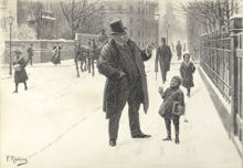 Snöig stockholmsgata 1912